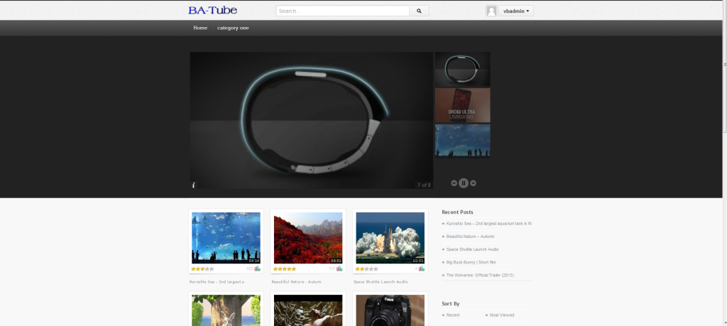 BA-Tube, New Video Theme for WordPress