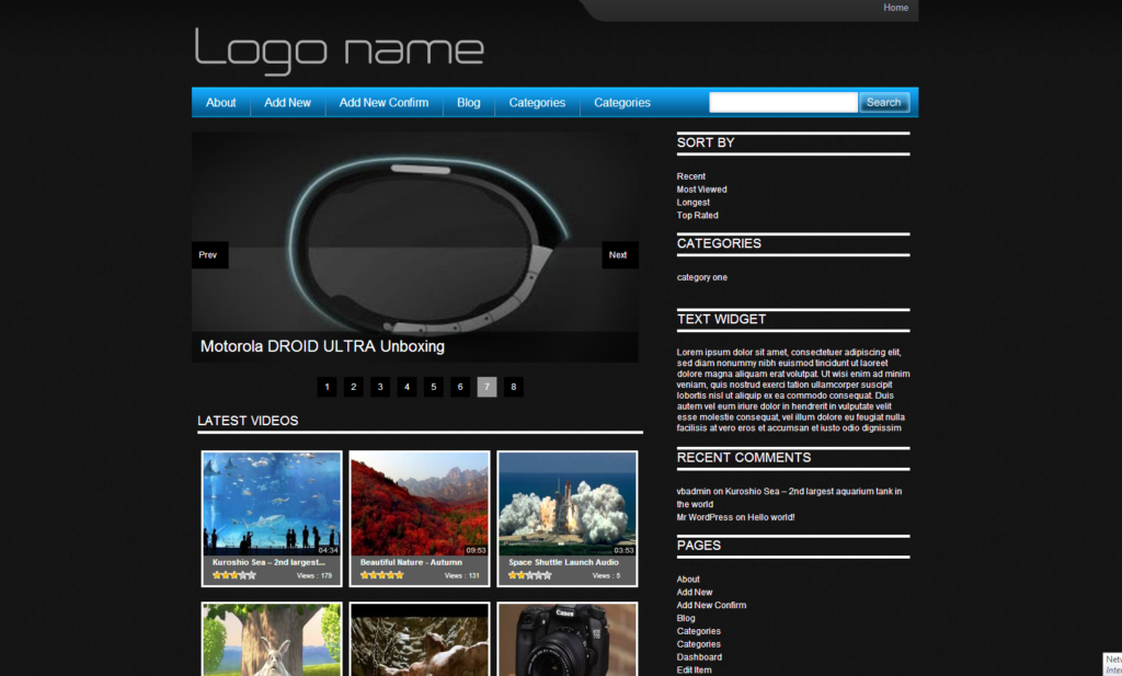 BA-Black-Tube, New Wordpress Video Tube Theme from WPOven