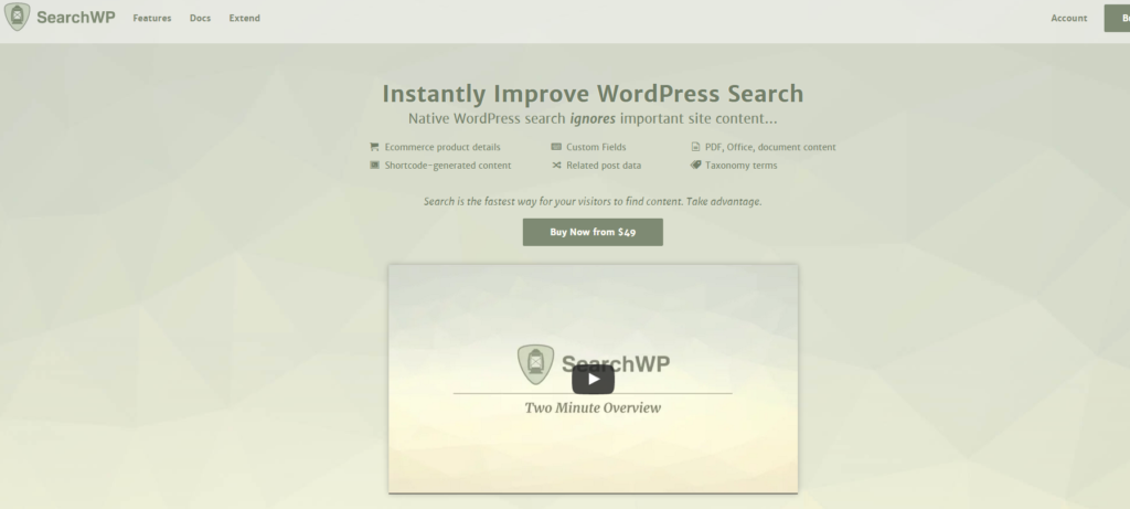 WordPress search plugins