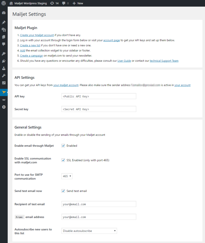 Free SMTP server-mailjet