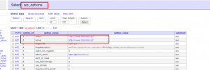 editing URL settings through your database