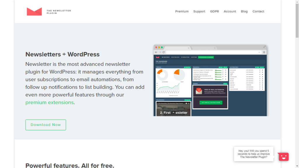 WordPress newsletter plugin