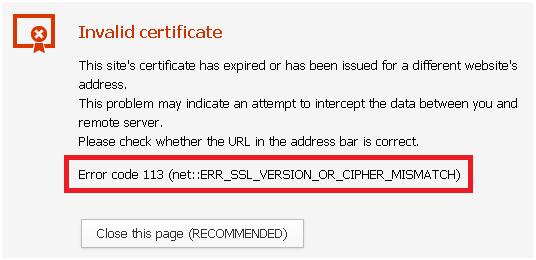 err_ssl_version_or_cipher_mismatch error