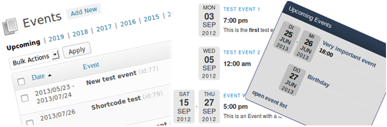 WordPress calendar Plugins