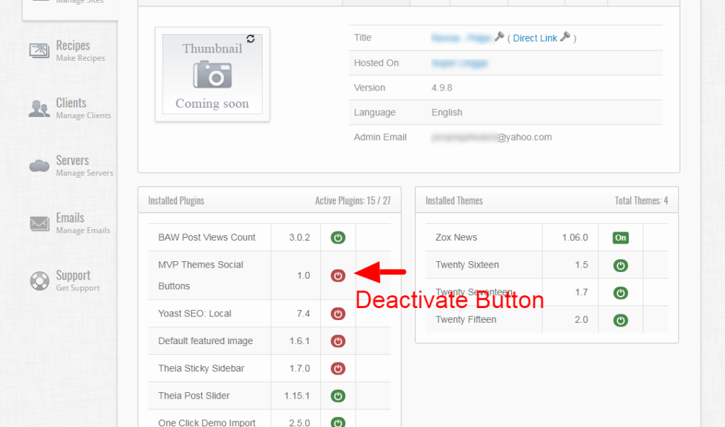 wpoven dashboard 