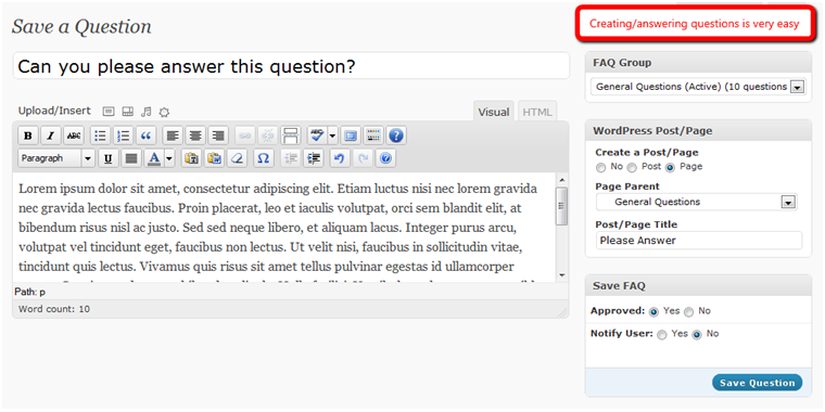 WordPress FAQ Plugin