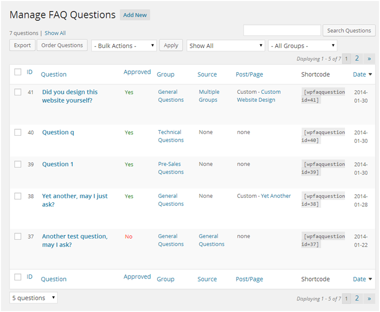 WordPress FAQ Plugin