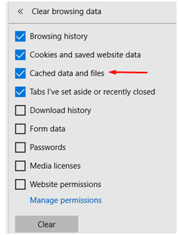 Clear Browser Cache for Internet Explorer