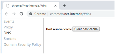 Clear DNS Cache in Chrome