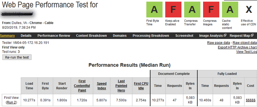 PHP version 7.1 performance test