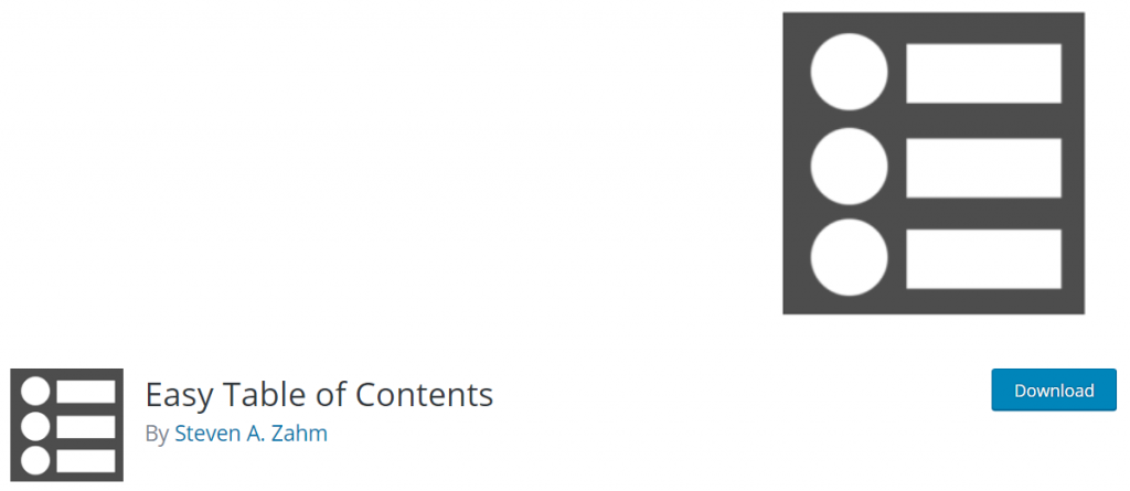 Easy Table of Contents