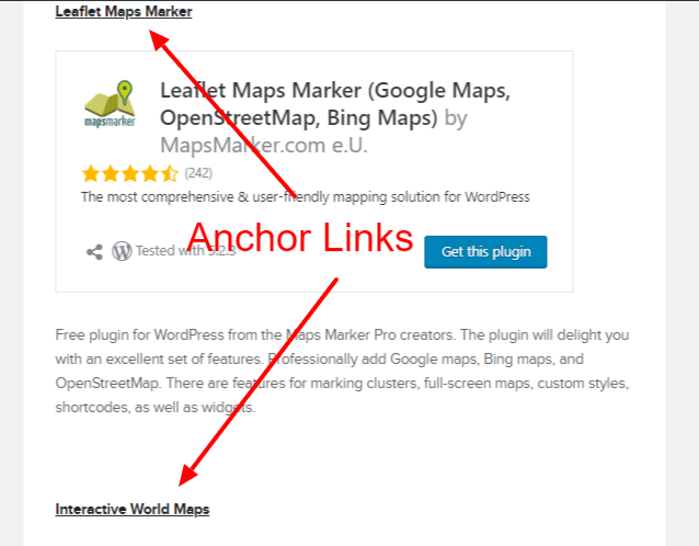 How to add WordPress anchor links ?