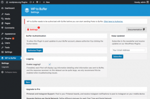 buffer plugin for WordPress