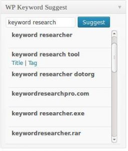 keyword suggest