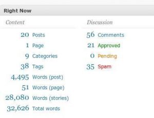 WordPress word count