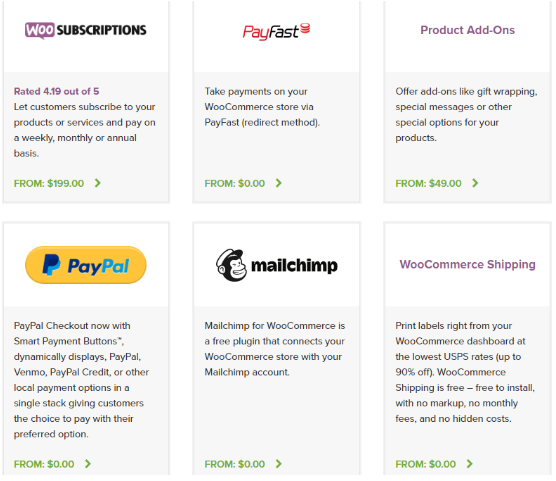 woocommerce add ons