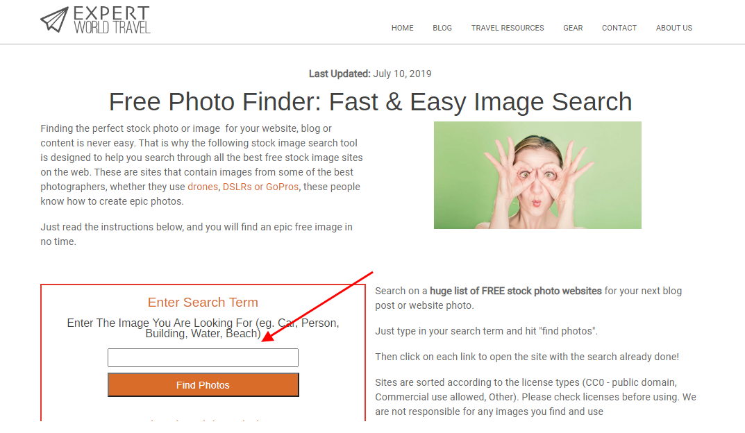 Free Photo Finder Tool