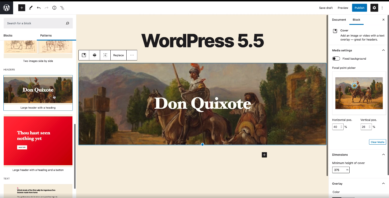 New WordPress 5.5