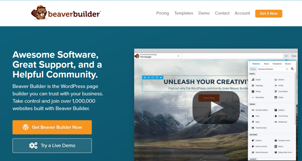 beaver WordPress landing page plugins