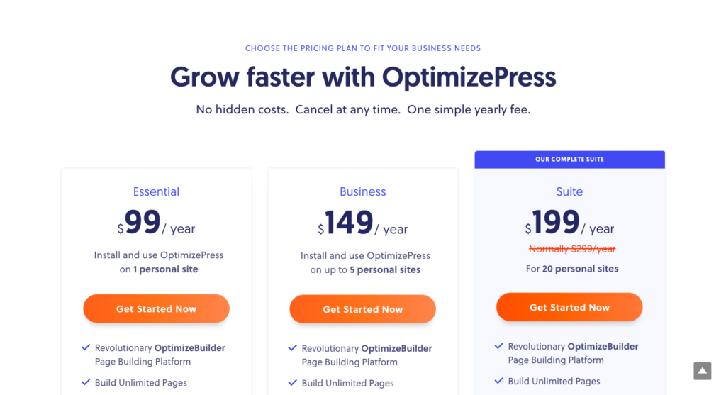 optimizepress pricing