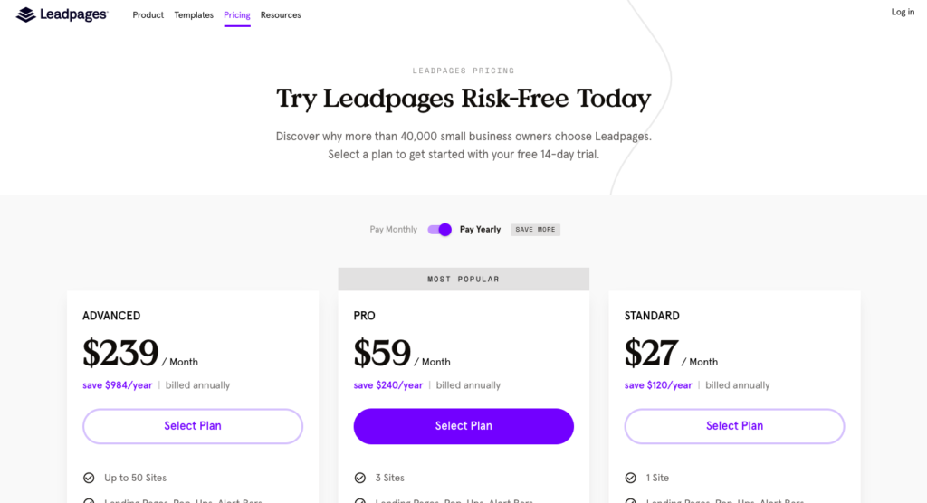 leadspage landing page plugin