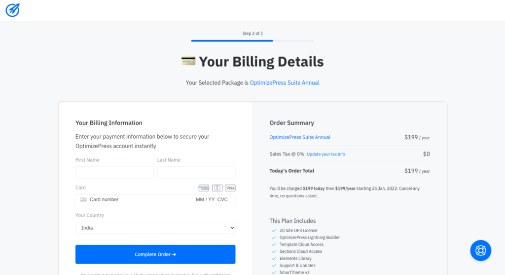 optimizepress billing