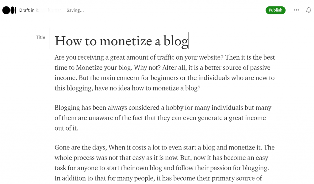 Screenshot 19 1 Medium vs WordPress: Which Is Best For Starting Blog?