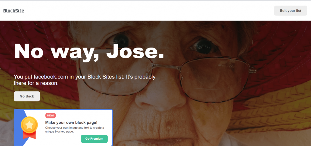 Block website in chrome