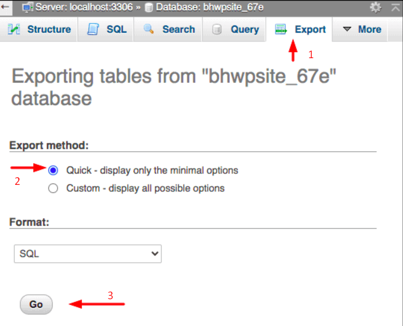 Database download