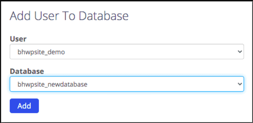 Add user to database