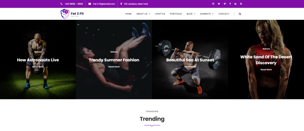 Website ideas: Fitness website