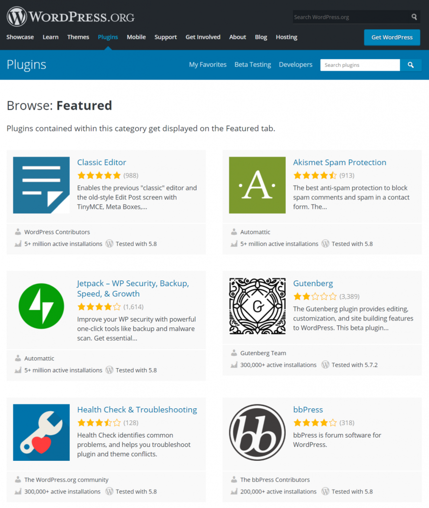 WordPress Free Plugins