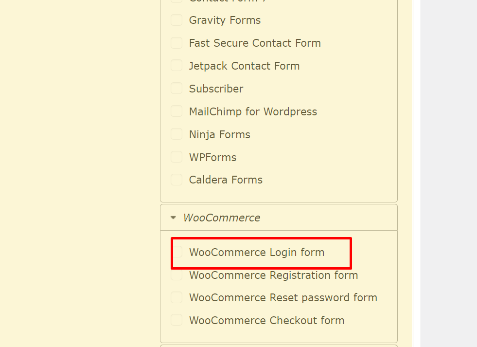 Enable WordPress captcha for Woocommerce login page