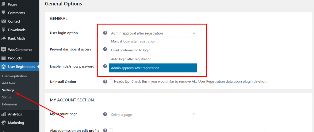 Free User Registration Plugin