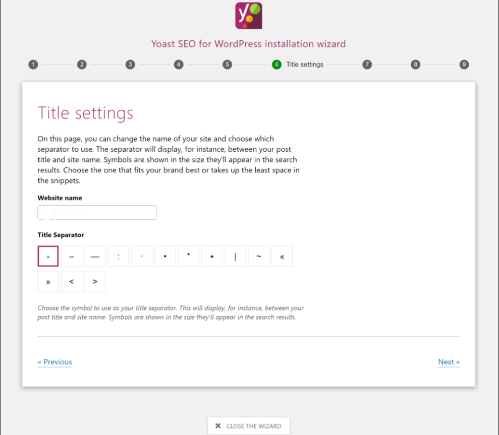 Yoast Seo Setup Wizard