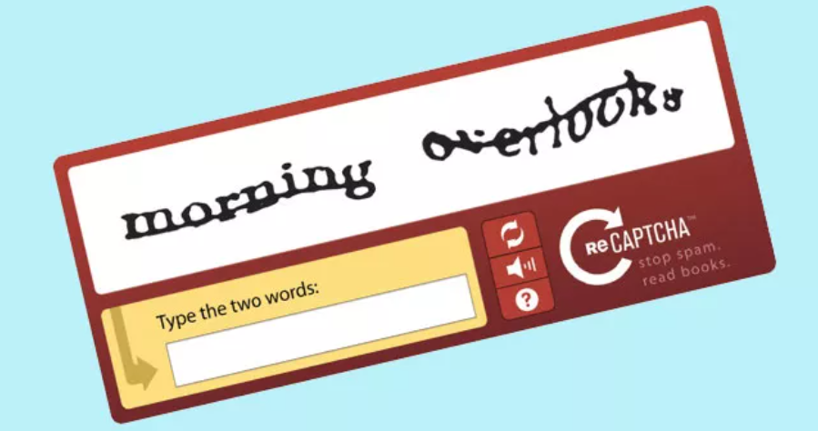 An example of a ReCaptcha