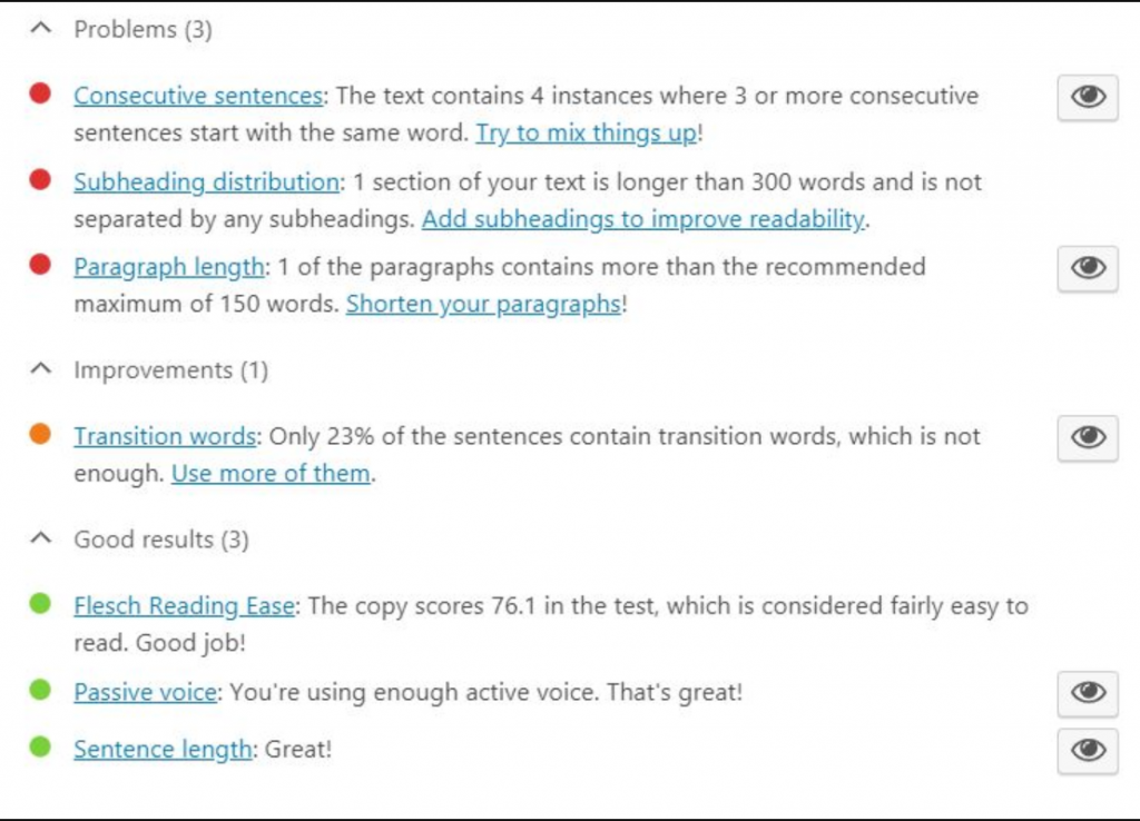 Yoast Content optimization