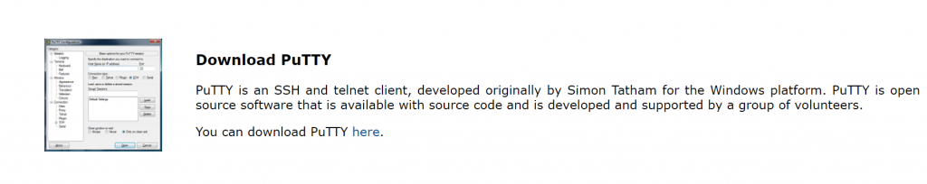 PuTTY is the world's most popular free SSH and telnet client. Downloads,  tutorials, how-tos, vulnerabilities.