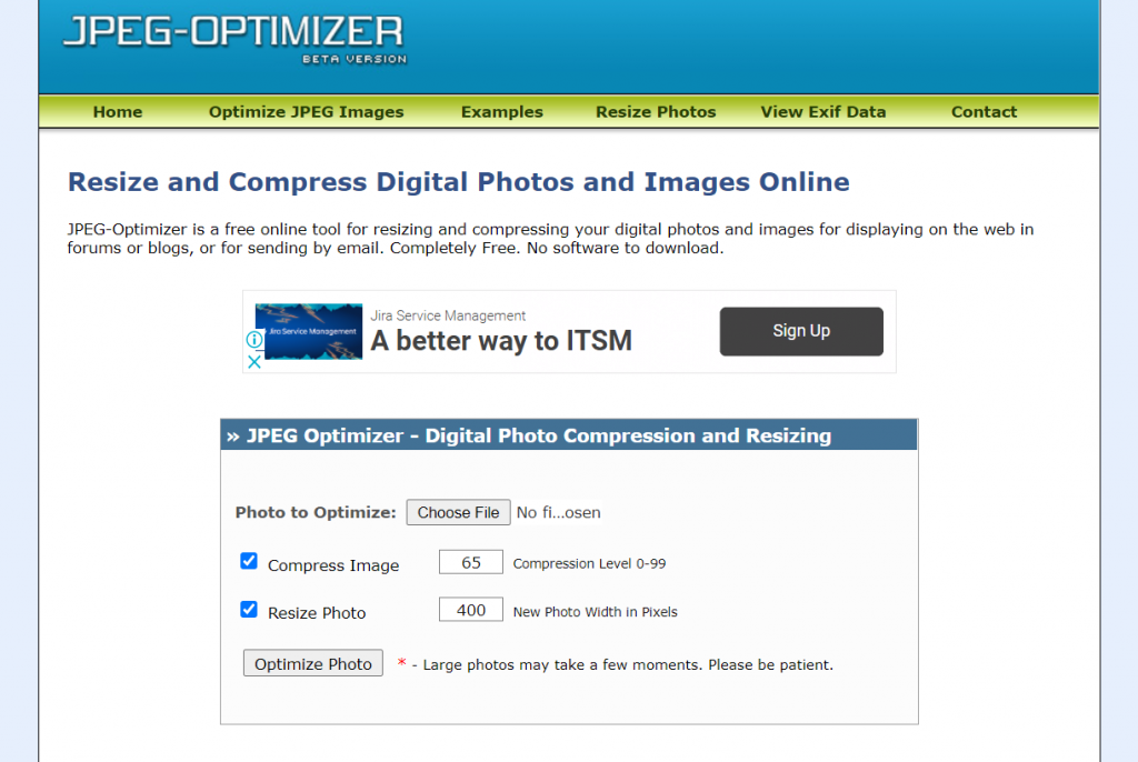 Free Image Optimizing tool: JPEG Optimizer
