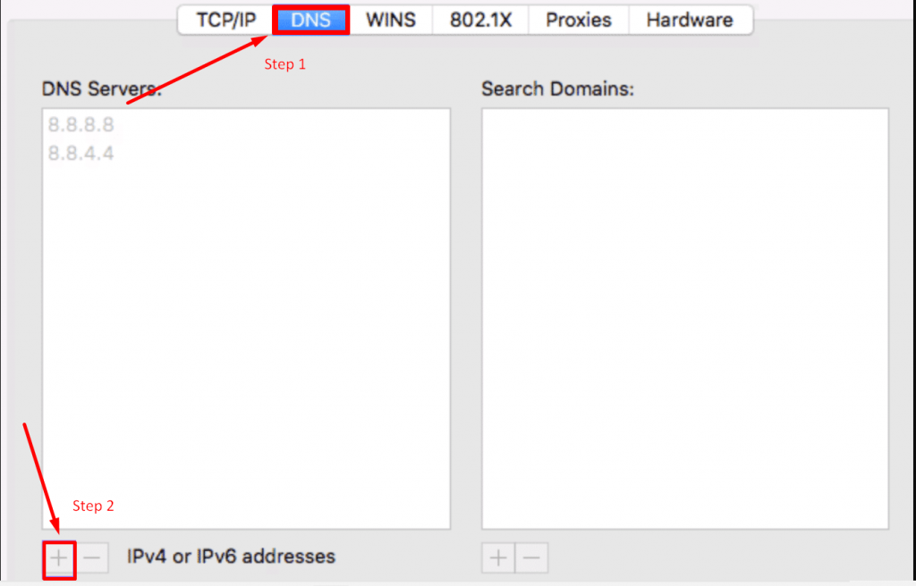 macOS adding new DNS