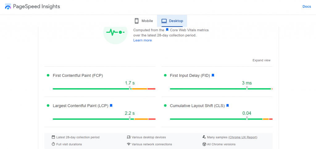 Page Speed Insights