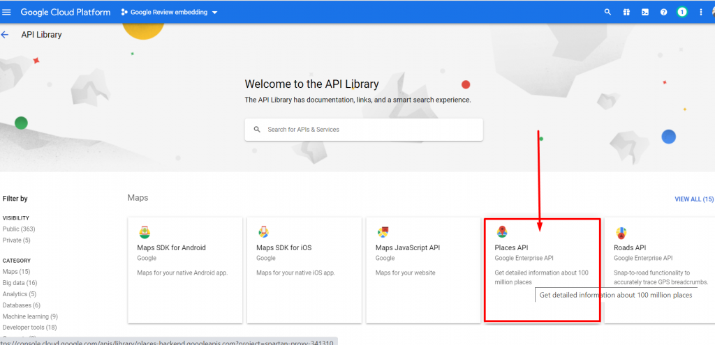 Google Places API