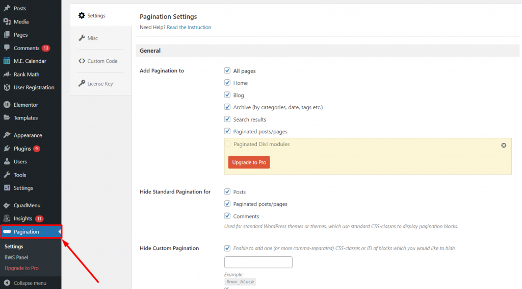 Pagination by Bestsoftweb setup