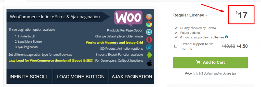Woocommerce Infinite scroll and Ajax Pagination Installation