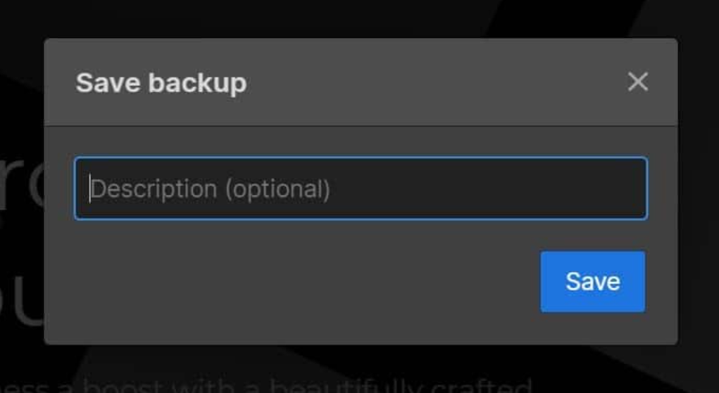 backing up Webflow