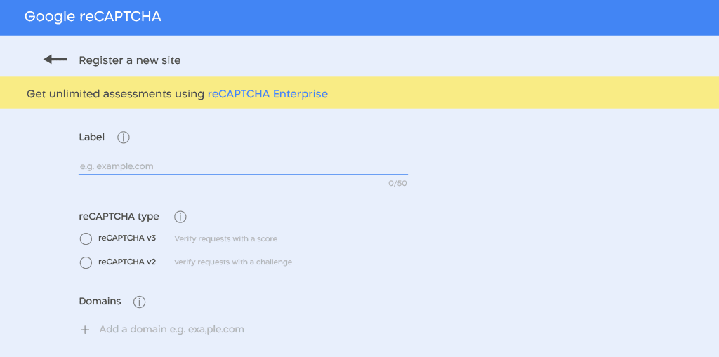 Google ReCaptcha form