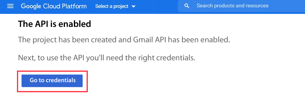 Google API credentials 