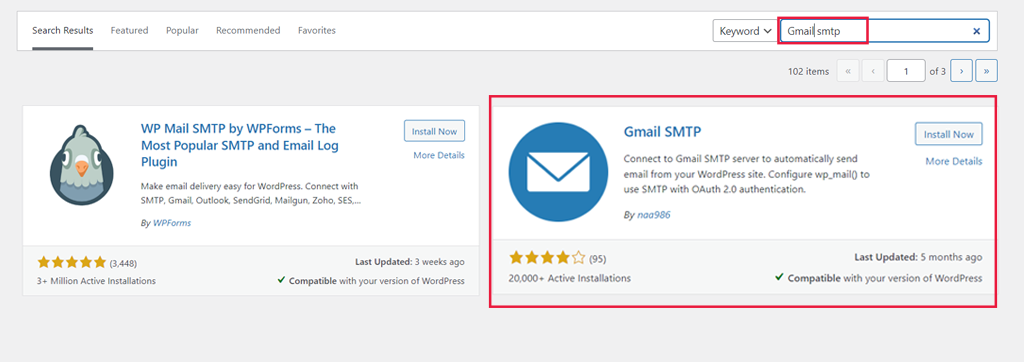 Installing Gmail SMTP plugin