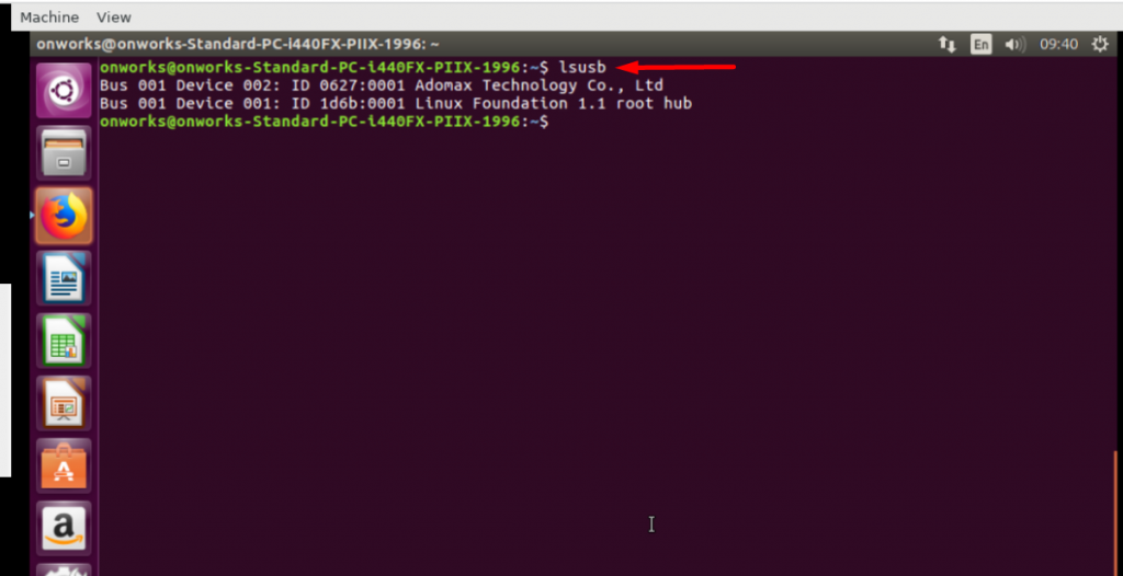 Linux command: lsusb