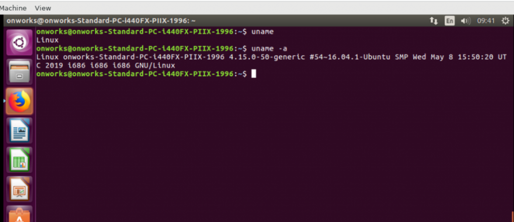 Linux command: uname 